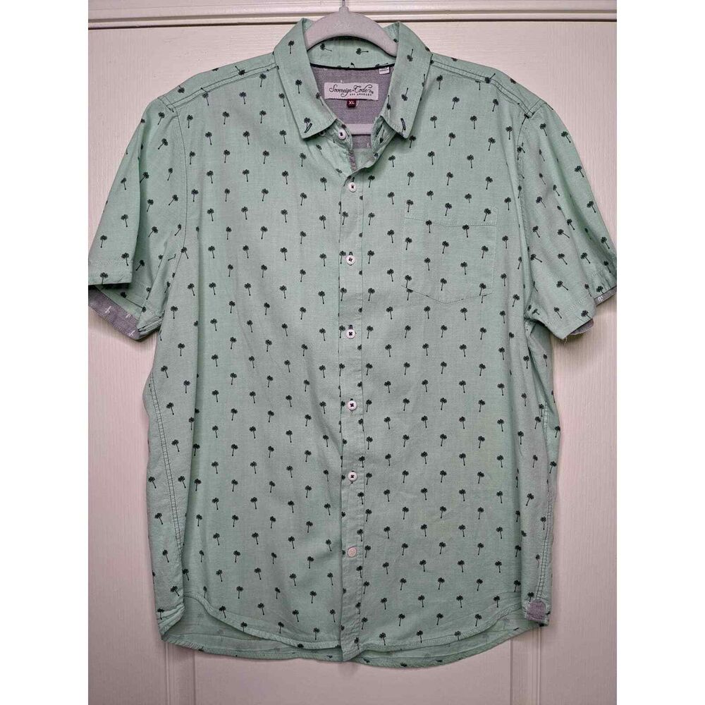 Mens XL Button Up Shirt Sovereign Code Los Angeles Palm Trees